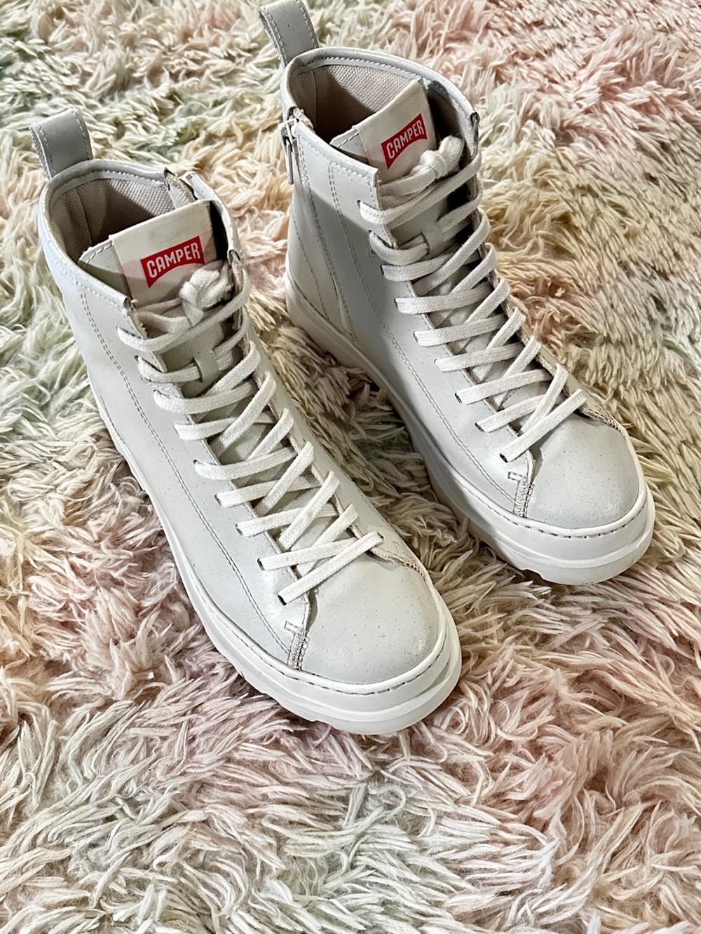 Camper Brutus White MIRUM® Ankle Boots for Women Size 38 - Picture 4 of 14
